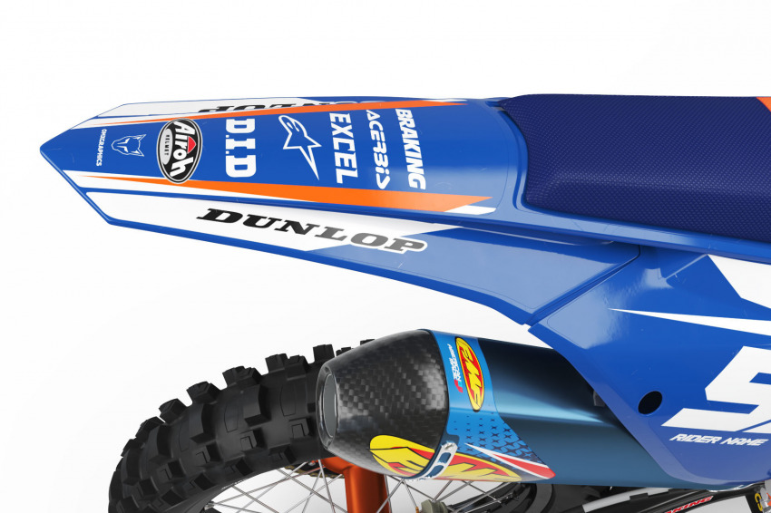 Custom graphics kit for KTM MX bike - Back