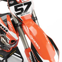 Customizable Orange Black White KTM graphics set - Front