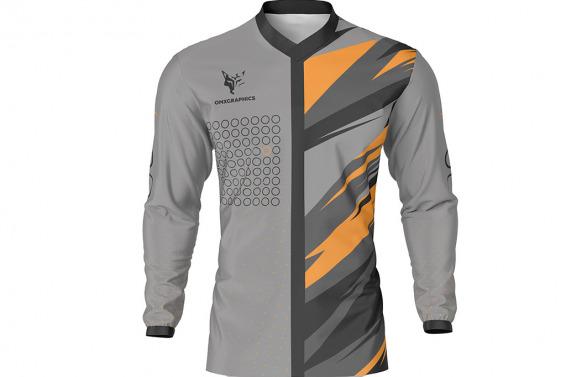Motocross Jersey Chase Dark Grey Front