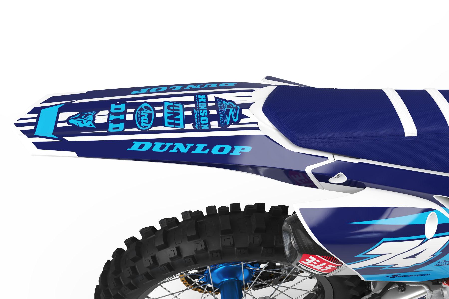 Blue Seat Cover Graphics Kit For Razor MX350 MX400 MX500 MX650 Electric Dirt Bikes