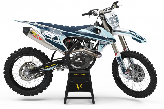 Light Blue and Dark Blue KTM graphics set