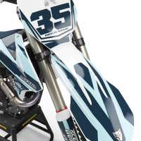 Light Blue and Dark Blue KTM graphics set - Front