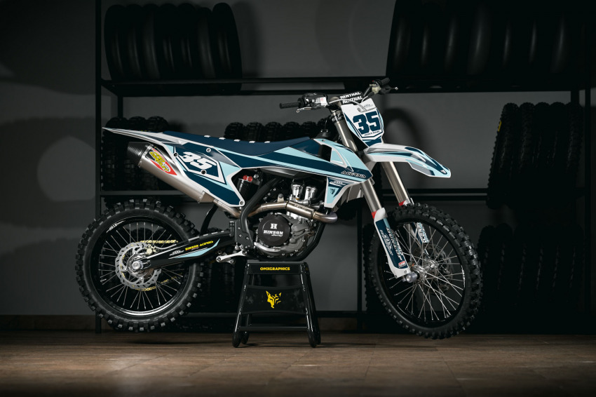 Light Blue and Dark Blue KTM graphics set - Promo