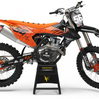 Orange and Black animal print Graphics for KTM