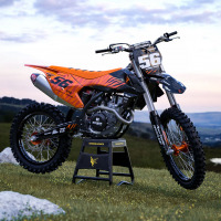 Orange and Black animal print Graphics for KTM - Promo