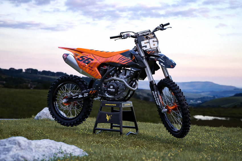 Orange and Black animal print Graphics for KTM - Promo