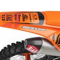 Orange and Black animal print Graphics for KTM - Back