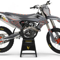 Grey and orange animal print KTM Graphics