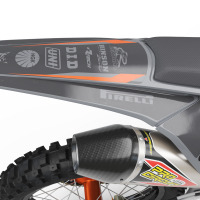 Grey and Orange animal print KTM Graphics - Back