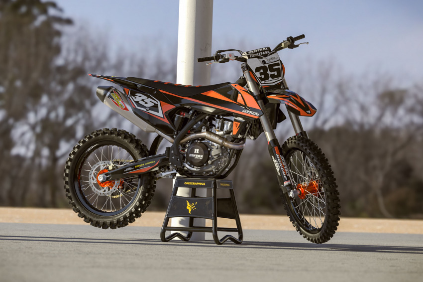 Custom Black and Orange KTM Dirt bike Graphics - Promo