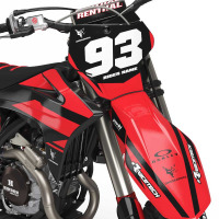 Full Custom Stickers set for GasGas Mx Bike - Front