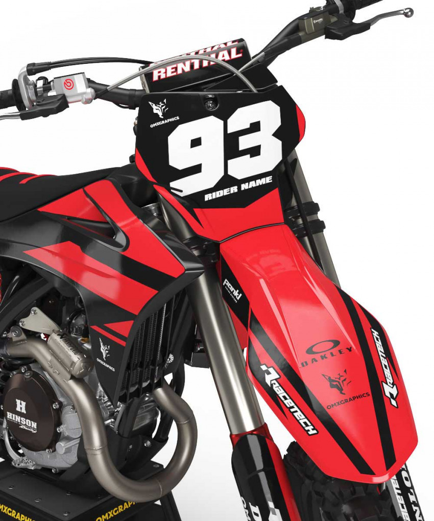 Full Custom Stickers set for GasGas Mx Bike - Front