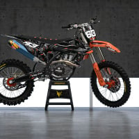 Grey Orange Black pattern Stickers for KTM - Promo