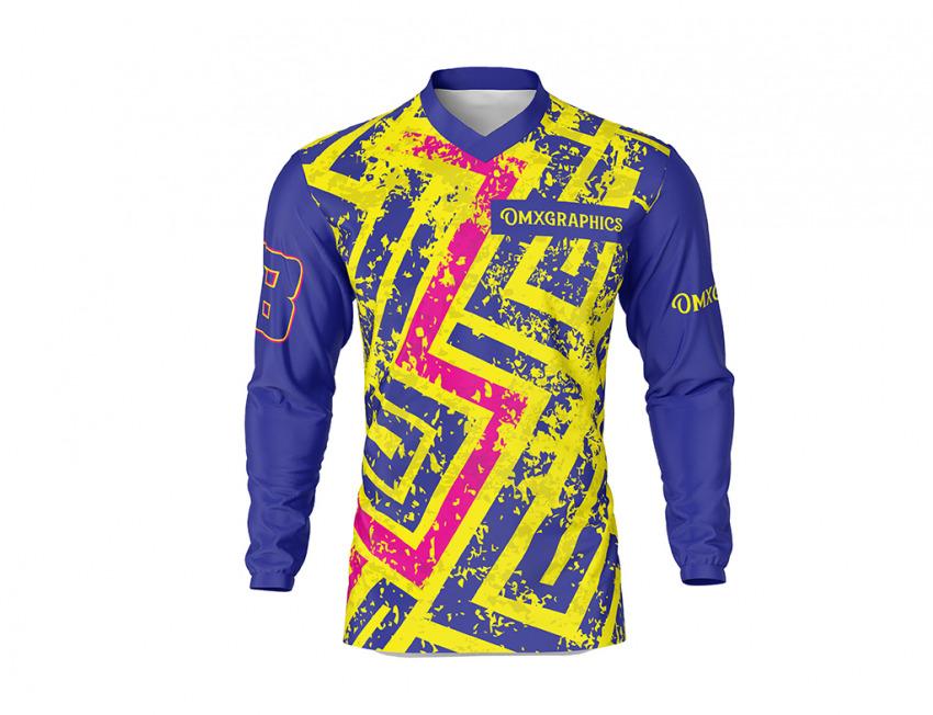 Mx Jersey Throwback Blue Vibes Front