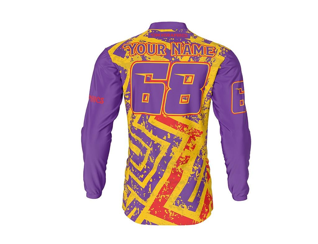 Custom MX Jersey 'Throwback' Purple / Gold – OMXGraphics