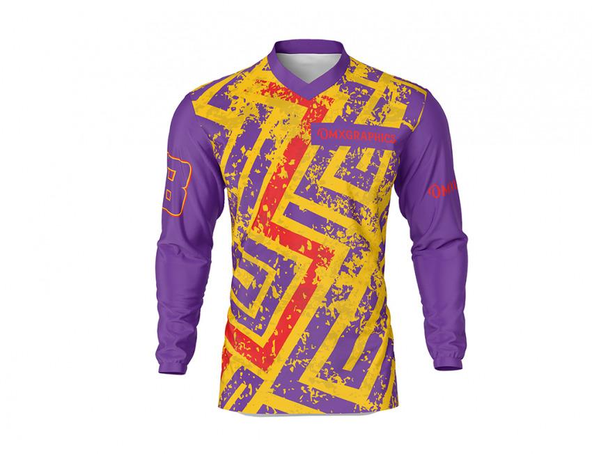 Mx Jersey Throwback Purple Gold Front