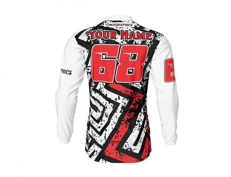 Custom Mx Jersey Throwback White Black Omxgraphics