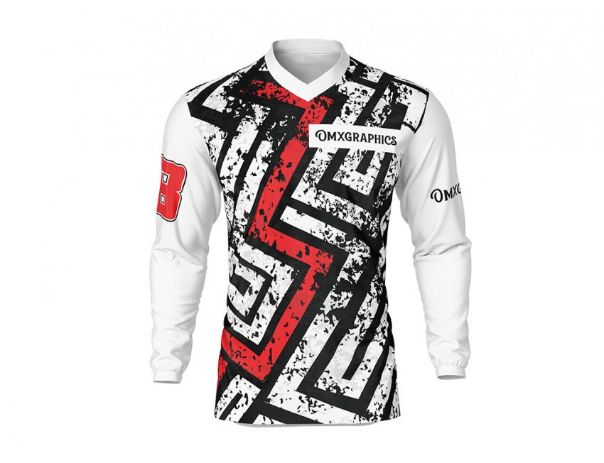 Mx Jersey Throwback White Black Front