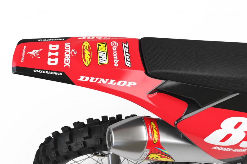 Husqvarna Retro Motocross Graphics Kit 90s Tail