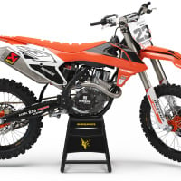 Custom Orange KTM Dirt bike graphics kit