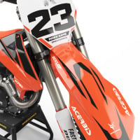 Custom Orange KTM Dirt bike graphics kit - Front