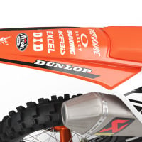 Custom Orange KTM Dirt bike graphics kit - Back