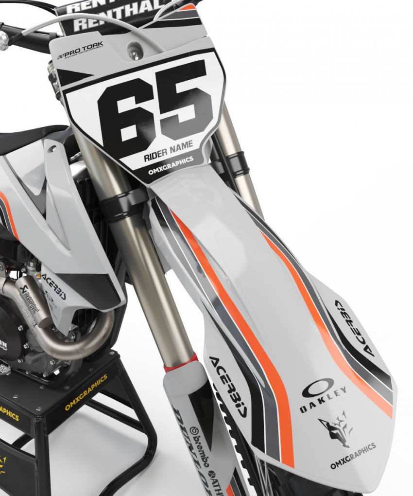 KTM Retro Motocross Graphics Kit 90s Front