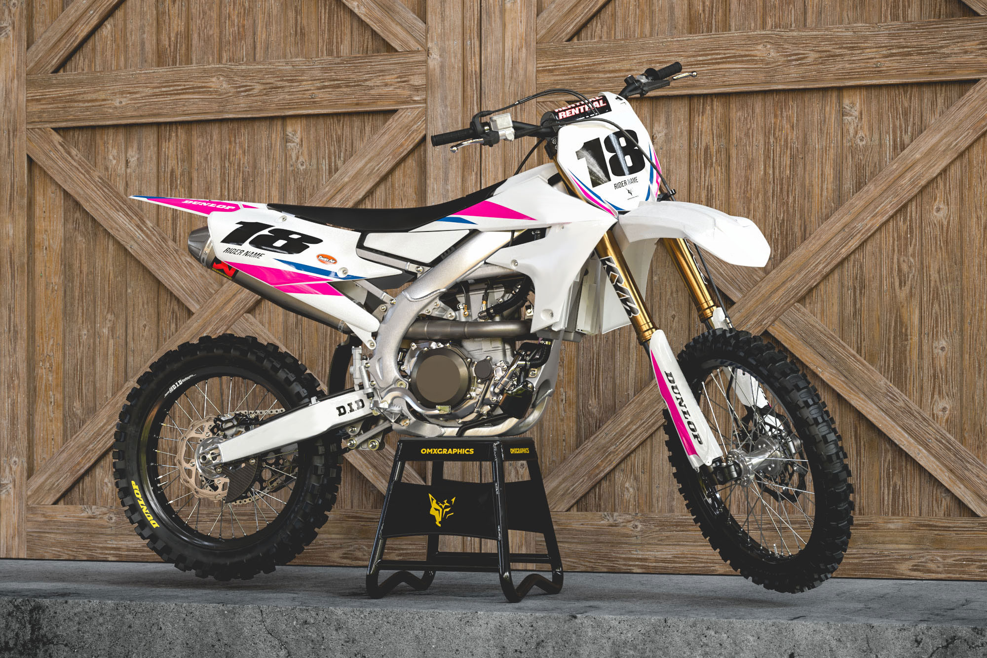 Black Beta Factory Style MX Enduro Graphics Kit Restyle