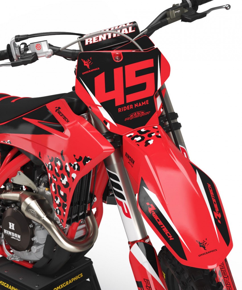 Top-notch Graphics For GasGas EX350F 'Amur' Red Front