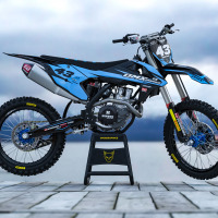 KTM dirt bike with Blue and Black graphics - Promo