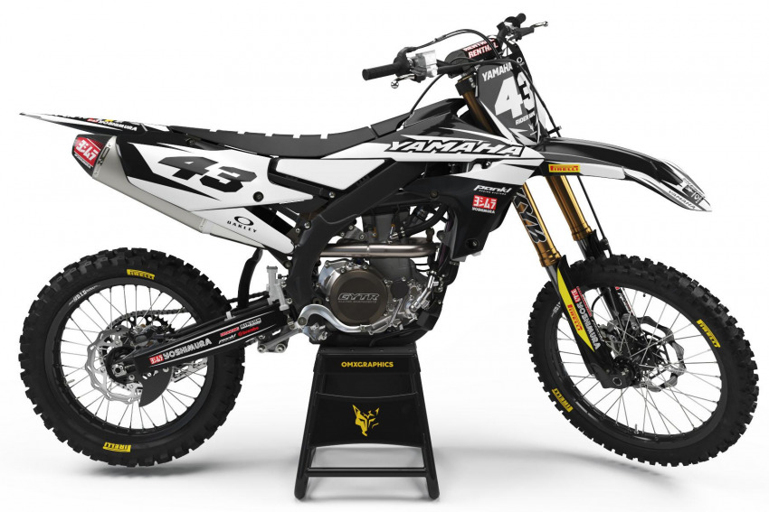Custom Yamaha Graphics Kit 'VANDAL' Black / White – OMXGraphics