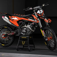 Orange and Black Custom logo Graphics for KTM - Promo