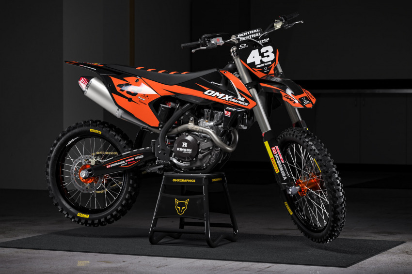 Orange and Black Custom logo Graphics for KTM - Promo