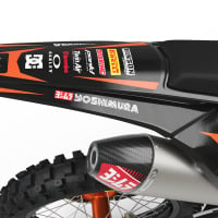 Orange and Black Custom logo Graphics for KTM - Back