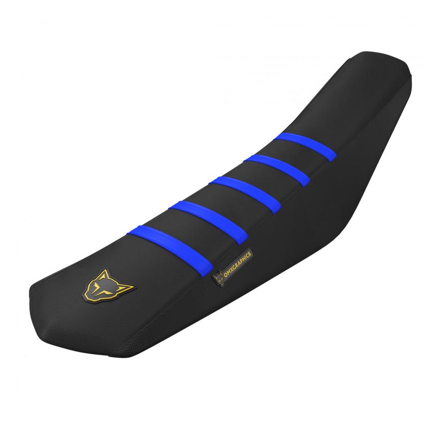 Ribbed Grip Mx Seat Cover Blue Black