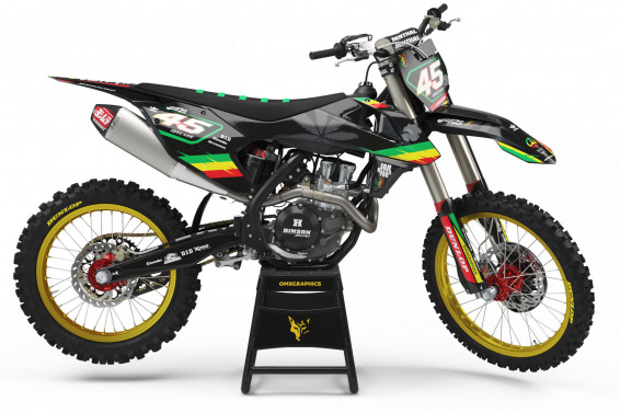 Rastafari theme Customizable KTM Full graphics kit