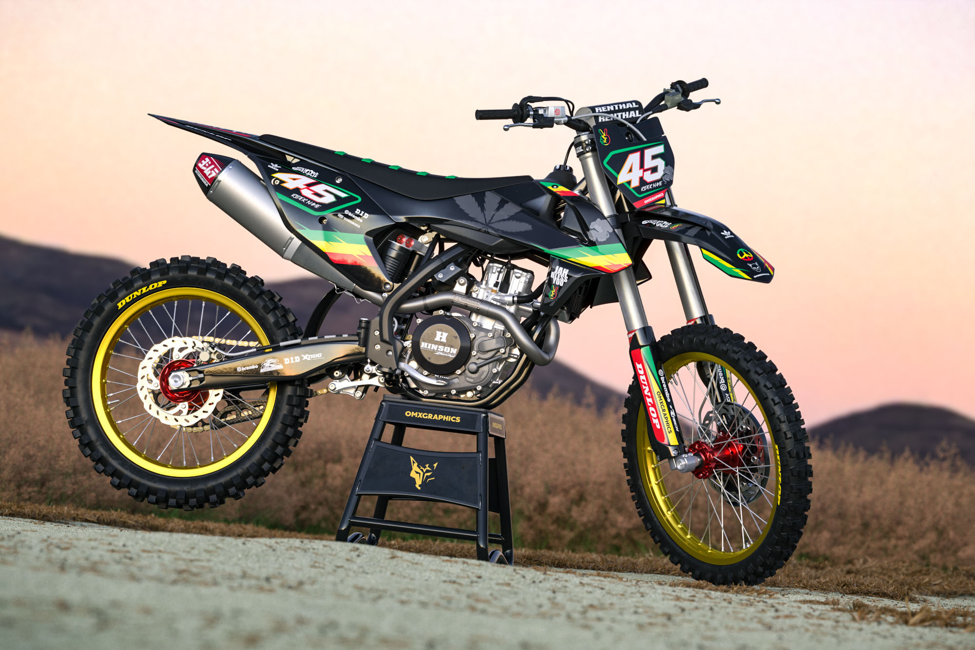 Rastafari theme Customizable KTM Full graphics kit - Promo