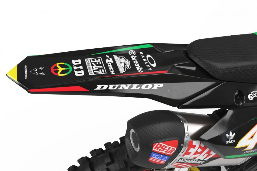 Suzuki Motocross Graphics Kit Rasta Tail