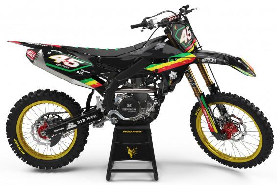 Yamaha Motocross Graphics Kit Rasta