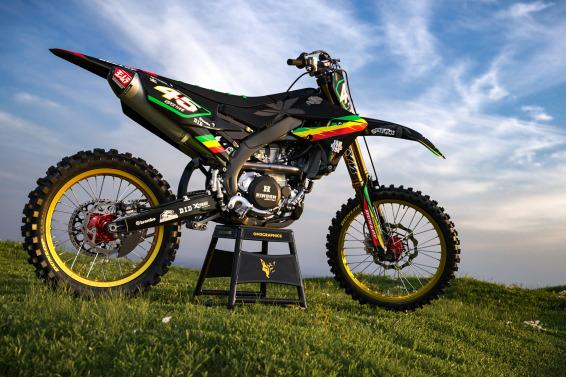 Yamaha Motocross Graphics Kit Rasta Promo