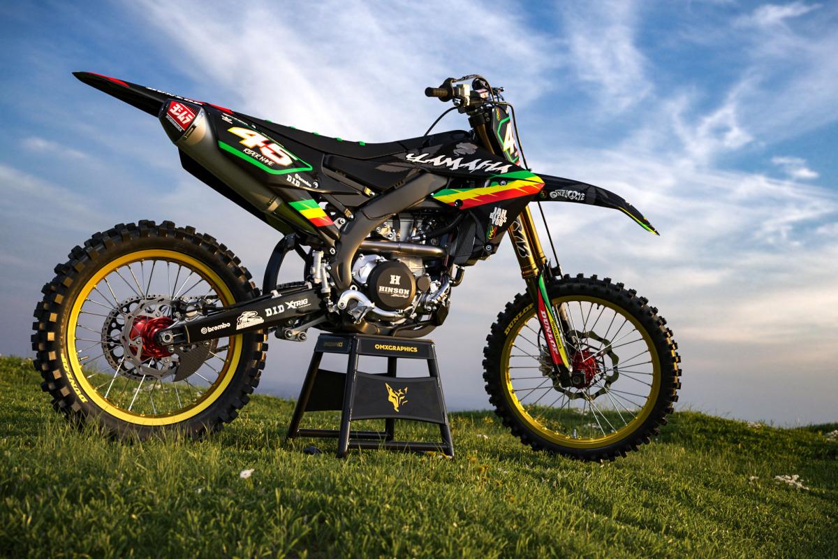 Yamaha Motocross Graphics Kit Rasta Promo