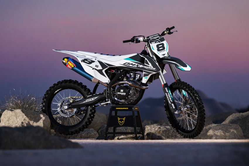 White Grey and Teal Graphics set for KTM - Promo