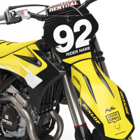 Black and Yellow Custom set for GasGas - Front