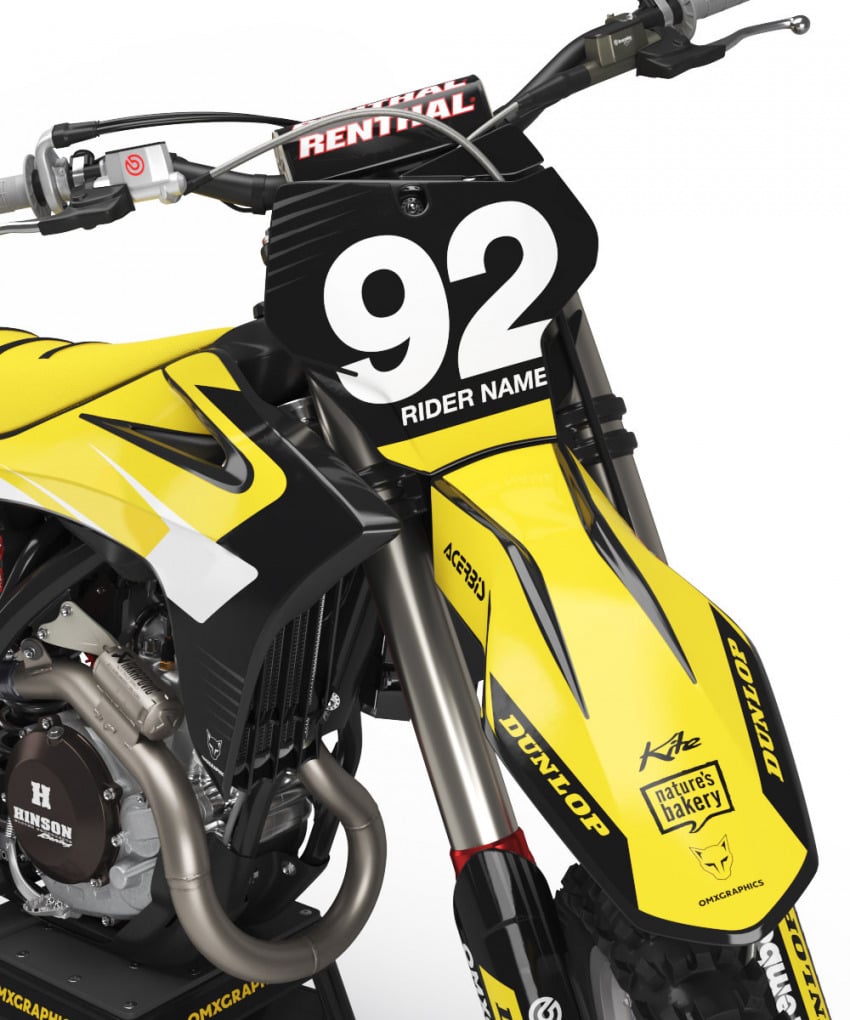 Black and Yellow Custom set for GasGas - Front