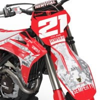 GasGas Mx Graphics Kit Semper Fi Red Front