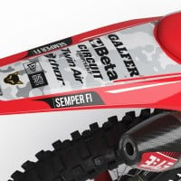 Top-notch Graphics Kit For GasGas EC350 F 'SEMPER FI' Red Tail