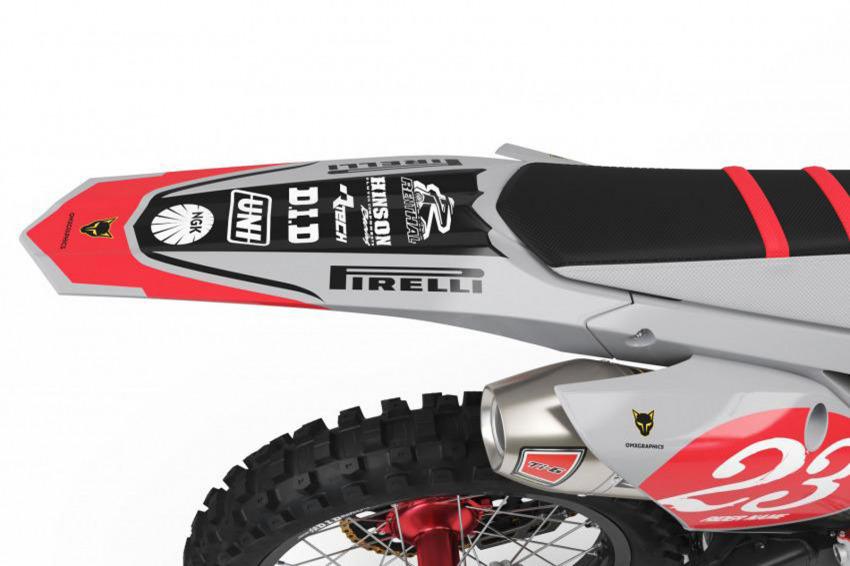 Honda Motocross Graphics Kit Legacy Grey Tail