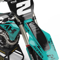 Husqvarna Mx Graphics Kit Corsa Teal Front