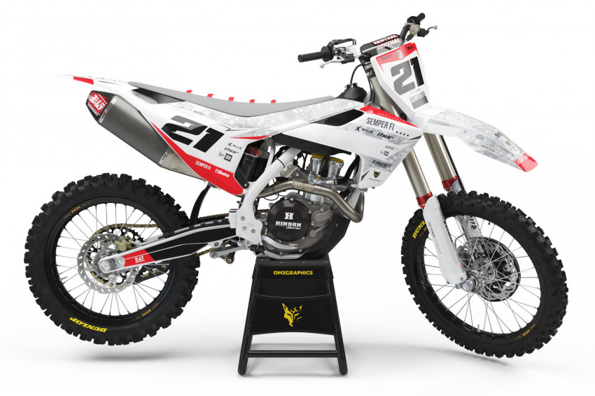 Husqvarna Mx Graphics Kit Semper Fi White