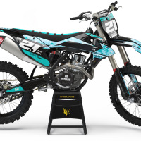 Blue Naval Camo Customizable KTM Graphics set